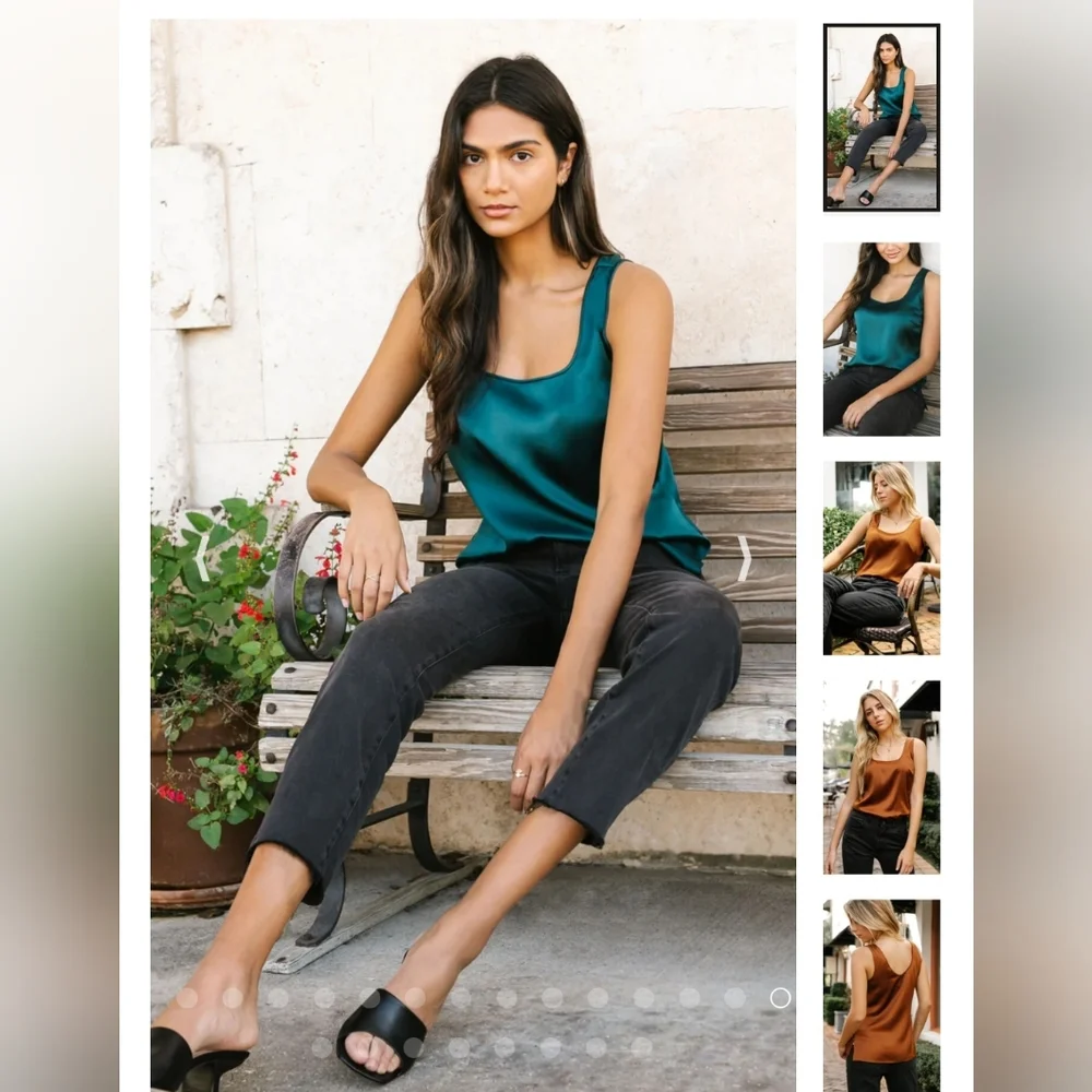 NWT Ravella Fiora Silk Tank, size XS - Picture 3 of 12